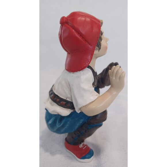 DECORATIVE BASEBALL BOY SCULPTURE FIGURES CATCHER~BATTER~PITCHER - Picture 13 of 15